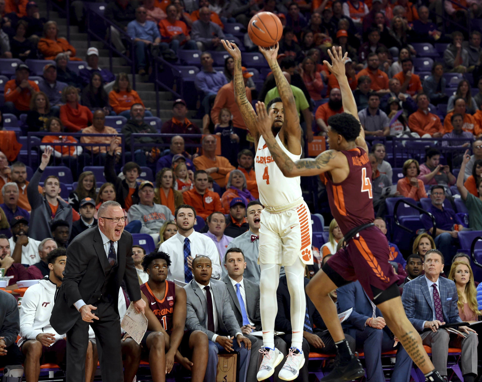 Virginia Tech Clemson Basketball